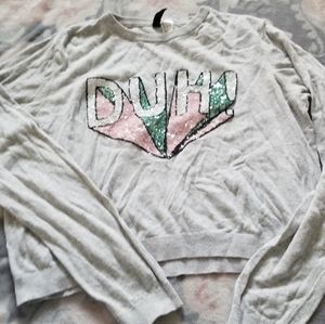 Glittery grey long sleeve